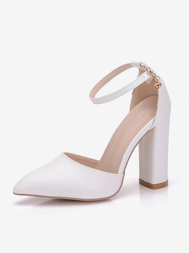 Women's Heels Leatherette Chunky Heel Wedding Shoes #UKM03031194