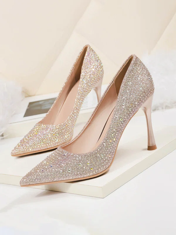 Women's Pumps Sparkling Glitter Stiletto Heel Wedding Shoes #UKM03031365