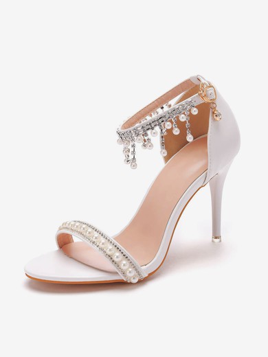 Women's Sandals PVC Crystal Stiletto Heel Wedding Shoes #UKM03031440