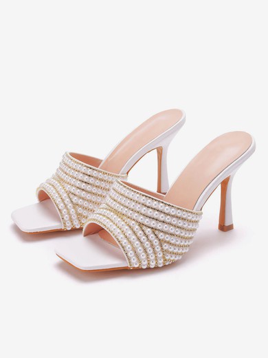 Women's Pumps PVC Chain Stiletto Heel Wedding Shoes #UKM03031475