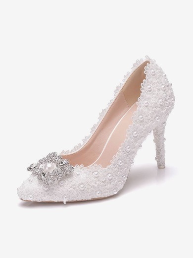 Women's Pumps PVC Flower Stiletto Heel Wedding Shoes #UKM03031476