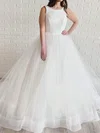 Ball Gown/Princess Scoop Neck Tulle Court Train Wedding Dresses #UKM00023993