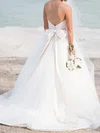 Ball Gown/Princess Sweetheart Tulle Court Train Wedding Dresses With Bow #UKM00024050