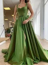 Ball Gown Sweetheart Satin Prom Dresses With Ruched #UKM020107557