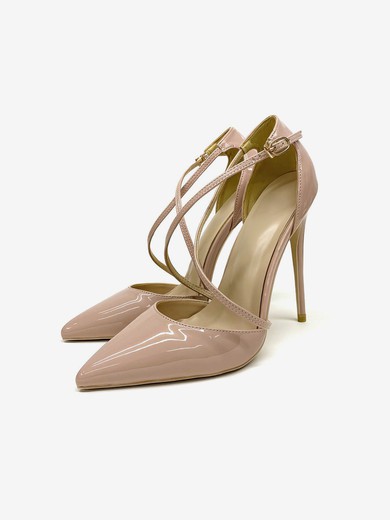 Women's Pumps Stiletto Heel PVC Buckle Wedding Shoes #UKM03031023