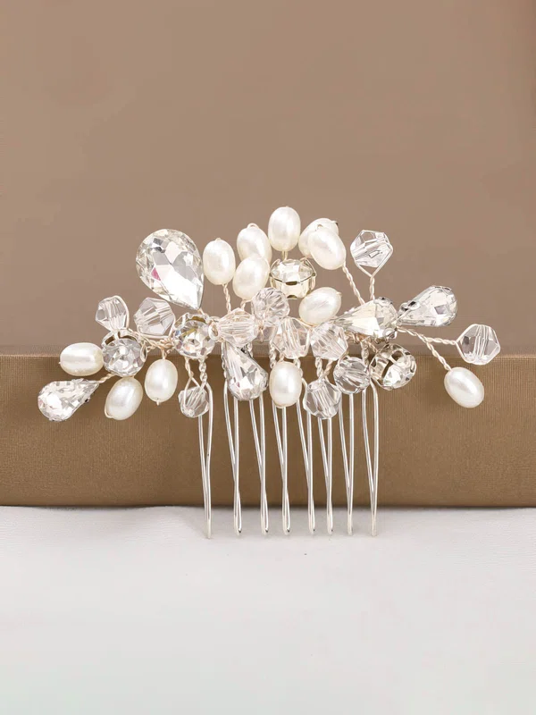 Combs & Barrettes Imitation Pearls As the Picture Headpieces #UKM03020268