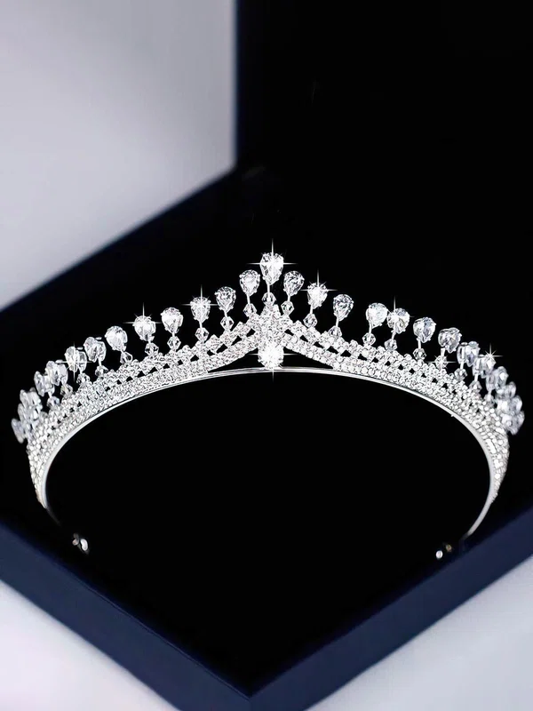 Tiaras Rhinestone Silver Headpieces #UKM03020279