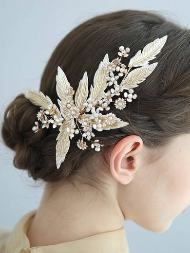 Hairpins Alloy Gold Headpieces #UKM03020319