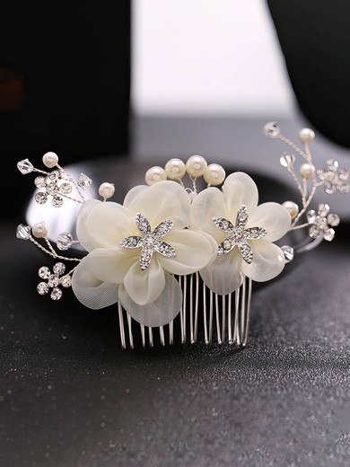 Combs & Barrettes Imitation Pearls White Headpieces #UKM03020347