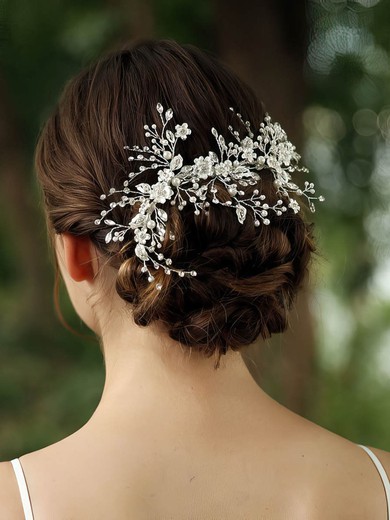 Hairpins Alloy Silver Headpieces #UKM03020419