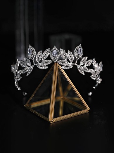 Tiaras Rhinestone Silver Headpieces #UKM03020420