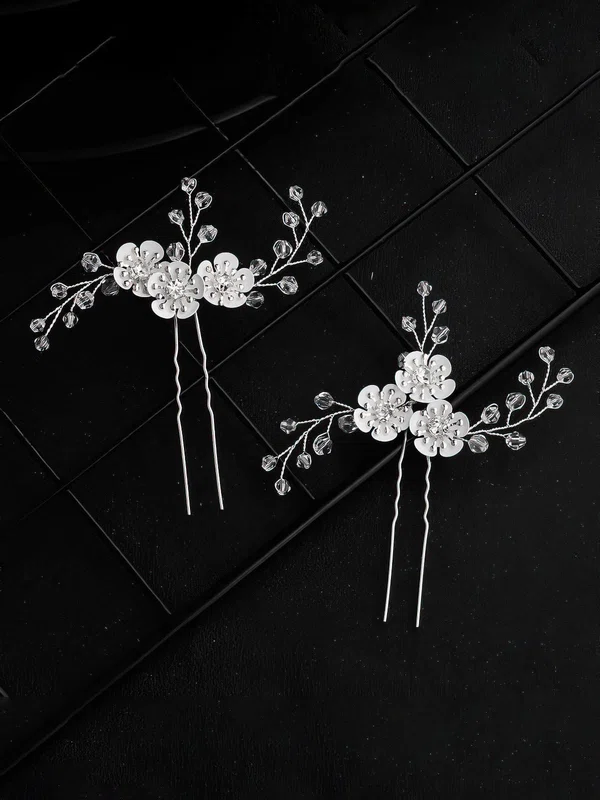 Hairpins Crystal Silver Headpieces #UKM03020421