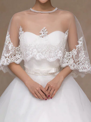 Shawl Tulle Half-Sleeve Beading #UKM03040103