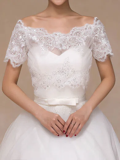 Shawl Tulle Short Sleeve Beading #UKM03040106