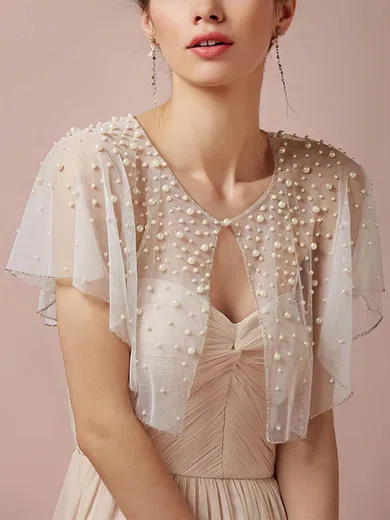 Shawl Tulle Sleeveless Beading #UKM03040122