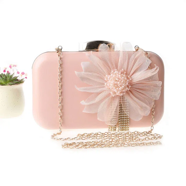 Gold Wedding PU Flower Personalized Handbags #UKM03160338