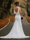Lace Sweetheart Trumpet/Mermaid Sweep Train Wedding Dresses #UKM00024194