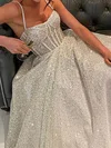 Ball Gown Sweetheart Glitter Sweep Train Wedding Dresses With Beading #UKM00024340