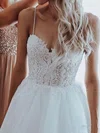 Ball Gown/Princess Sweetheart Tulle Sweep Train Wedding Dresses With Beading #UKM00024342