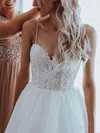 Ball Gown Sweetheart Tulle Sweep Train Wedding Dresses With Beading #UKM00024342
