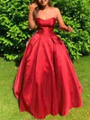 Ball Gown/Princess Floor-length Sweetheart Satin Prom Dresses #UKM020107755