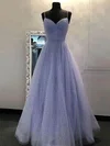 Ball Gown V-neck Glitter Floor-length Beading Prom Dresses #UKM020107644