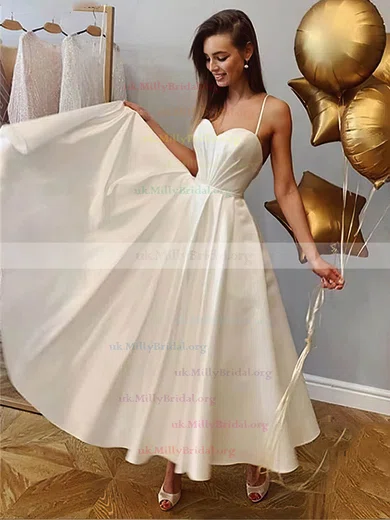 Silk short sale wedding dress