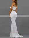Trumpet/Mermaid Strapless Silk-like Satin Sweep Train Bow Prom Dresses #UKM020107914