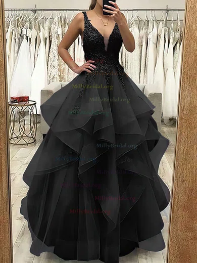 Black beaded prom dress hotsell