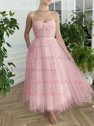 Ball Gown/Princess Ankle-length Sweetheart Tulle Pockets Prom