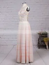 A-line Scoop Neck Chiffon Floor-length Beading Prom Dresses Sale #sale020100026