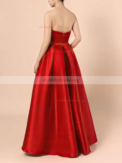 Milly asymmetric peplum discount strapless sweetheart gown tomato