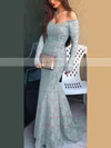 Trumpet/Mermaid Off-the-shoulder Lace Sweep Train Prom Dresses Sale #sale020102214