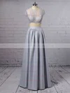 Sheath/Column Scoop Neck Silk-like Satin Lace Ankle-length Split Front Prom Dresses Sale #sale020102509