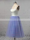 Classic A-line Sweetheart Tulle Tea-length Ruffles Prom Dresses Sale #sale020102578