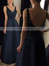 Princess V-neck Tulle Floor-length Appliques Lace Prom Dresses Sale #sale020102889