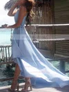 A-line V-neck Chiffon Asymmetrical Sashes / Ribbons Prom Dresses Sale #sale020103203