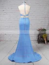 Trumpet/Mermaid Halter Jersey Sweep Train Prom Dresses Sale #sale020103310