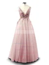 Princess V-neck Tulle Floor-length Beading Prom Dresses Sale #sale020103505