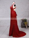 Trumpet/Mermaid V-neck Silk-like Satin Sweep Train Prom Dresses Sale #sale020103526