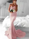 Trumpet/Mermaid Sweetheart Jersey Sweep Train Prom Dresses Sale #sale020103568