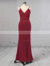 Sheath/Column V-neck Jersey Floor-length Appliques Lace Prom Dresses Sale #sale020103574