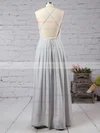 A-line V-neck Chiffon Floor-length Split Front Prom Dresses Sale #sale020103583