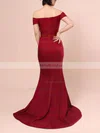Trumpet/Mermaid Off-the-shoulder Stretch Crepe Sweep Train Split Front Prom Dresses Sale #sale020103671