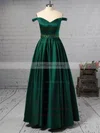 Ball Gown Off-the-shoulder Satin Floor-length Beading Prom Dresses Sale #sale020104578
