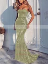 Trumpet/Mermaid Sweetheart Sequined Sweep Train Prom Dresses Sale #sale020104962