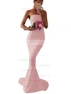 Trumpet/Mermaid Strapless Stretch Crepe Sweep Train Prom Dresses Sale #sale020105502