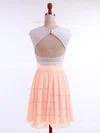 A-line Scoop Neck Chiffon Short/Mini Lace Prom Dresses Sale #sale020106313