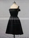 A-line Off-the-shoulder Satin Asymmetrical Ruffles Prom Dresses Sale #sale020106345