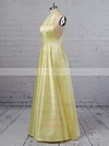 Princess Scoop Neck Satin Floor-length Pockets Prom Dresses Sale #sale020106399
